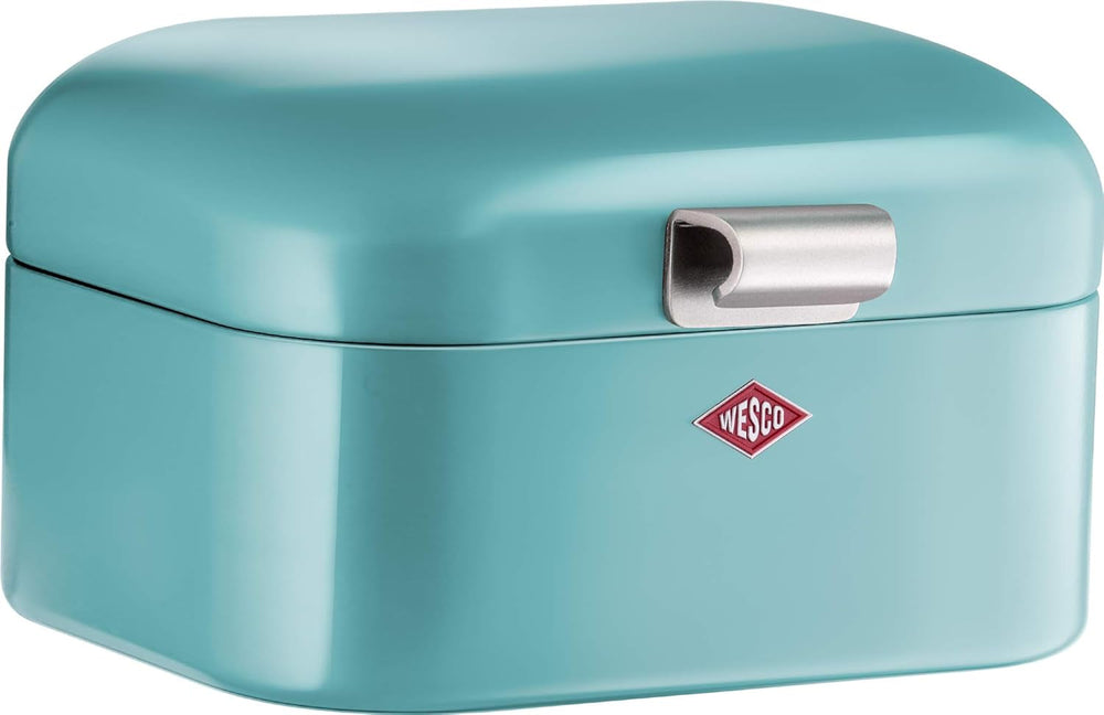 Wesco 235 001 Mini Grandy coș pentru pâine 17 x 18 x 12 cm (L/W/H) roz, oțel inoxidabil Cutii depozitare alimente Naty Shop Turcoaz