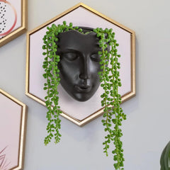 Jardinieră Notakia cu față, montată pe perete, pentru uz interior și exterior, cu drenaj, pentru suculente, cactuși și plante mici, decorațiune unică pentru casă, cadou pentru prieteni și familie