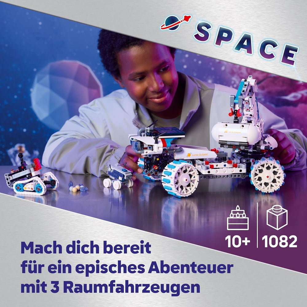 LEGO Technic Lunar Outpost Mondrover-Raumfahrzeug - Interaktives Spielzeug - Kran und Sonnenkollektoren - Robotermodell zum Bauen und Spielen - Geschenk für Jungen und Mädchen ab 10 Jahren 42211