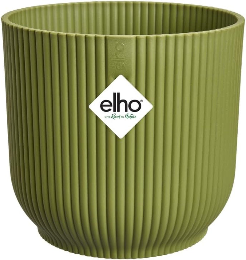 Elho Vibes Fold Rund 14 Pflanzentopf - Blumentopf Für Innen - 100% Recyceltes Plastik - Ø 14.1 X H 12.9 Cm - Grün/Sorbet Green