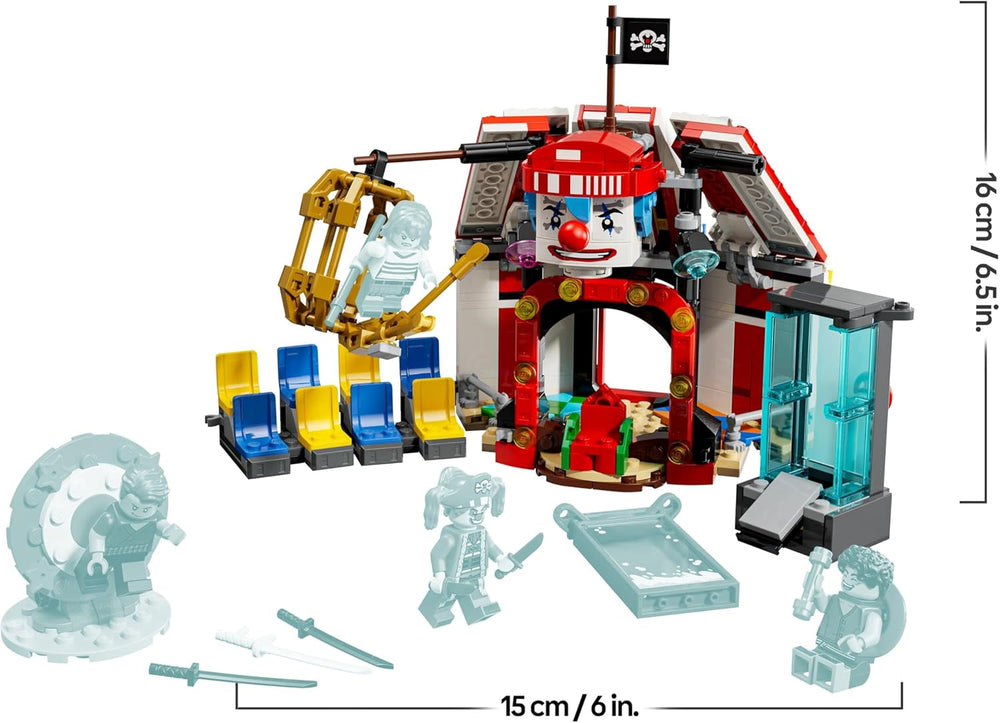 LEGO ONE PIECE Zirkuszelt von Buggy dem Clown - Interaktives Spielzeug mit 4 Minifiguren - Ruffy, Nami & Zoro sowie 2 Steckbriefen - Kreatives Geschenk für Jungen, Mädchen & Fans ab 8 Jahren - 75637