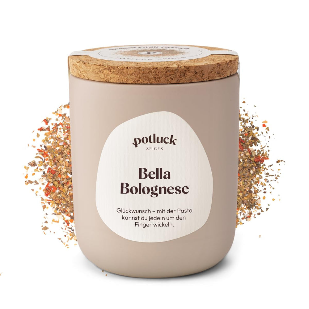 Potluck | Pasta e Pizza Kräuter | Gewürzzubereitung im Keramiktopf | 40g | Vegan, glutenfrei und mit natürlichen Inhaltsstoffen