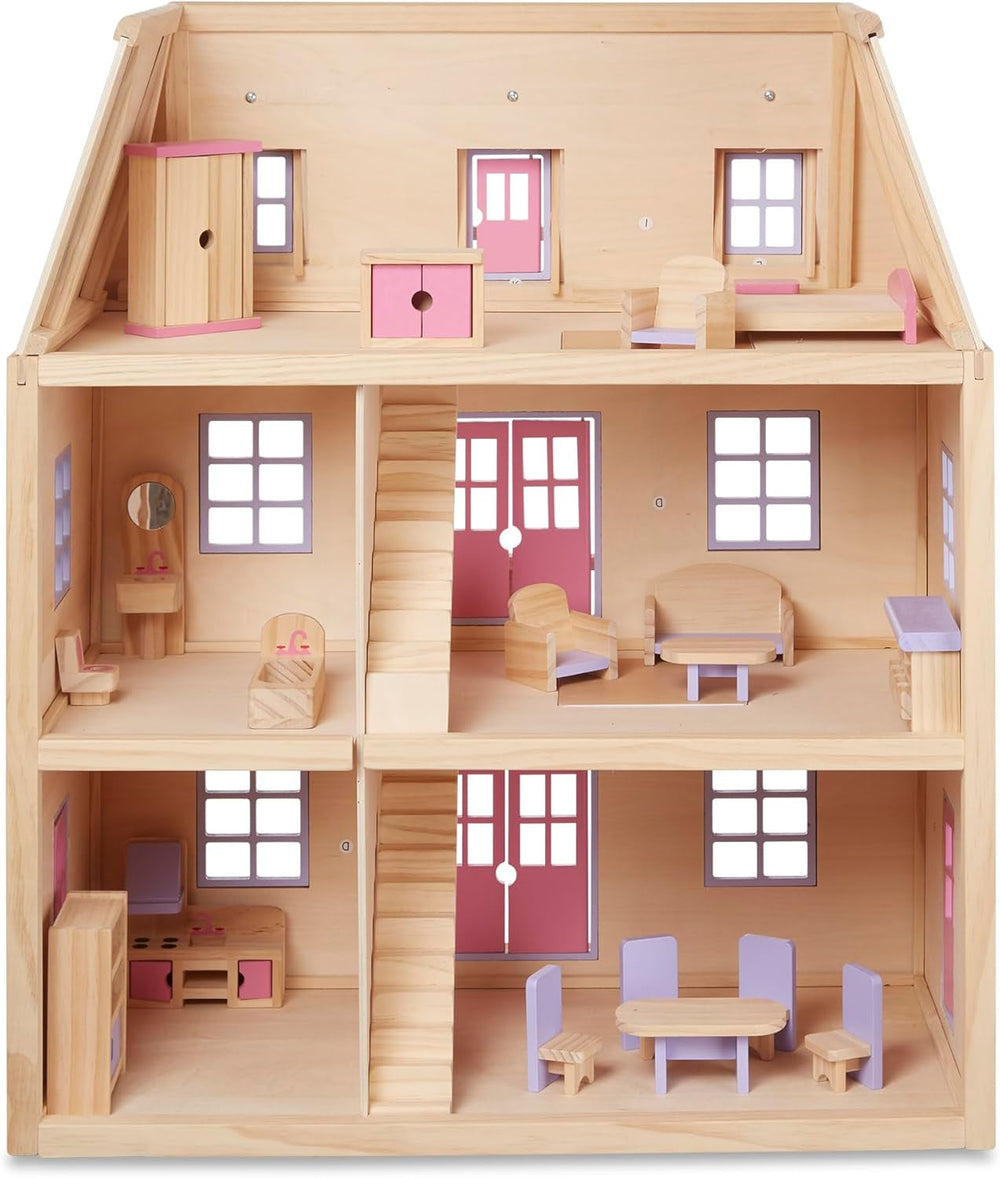 Melissa & Doug Casă de păpuși din lemn