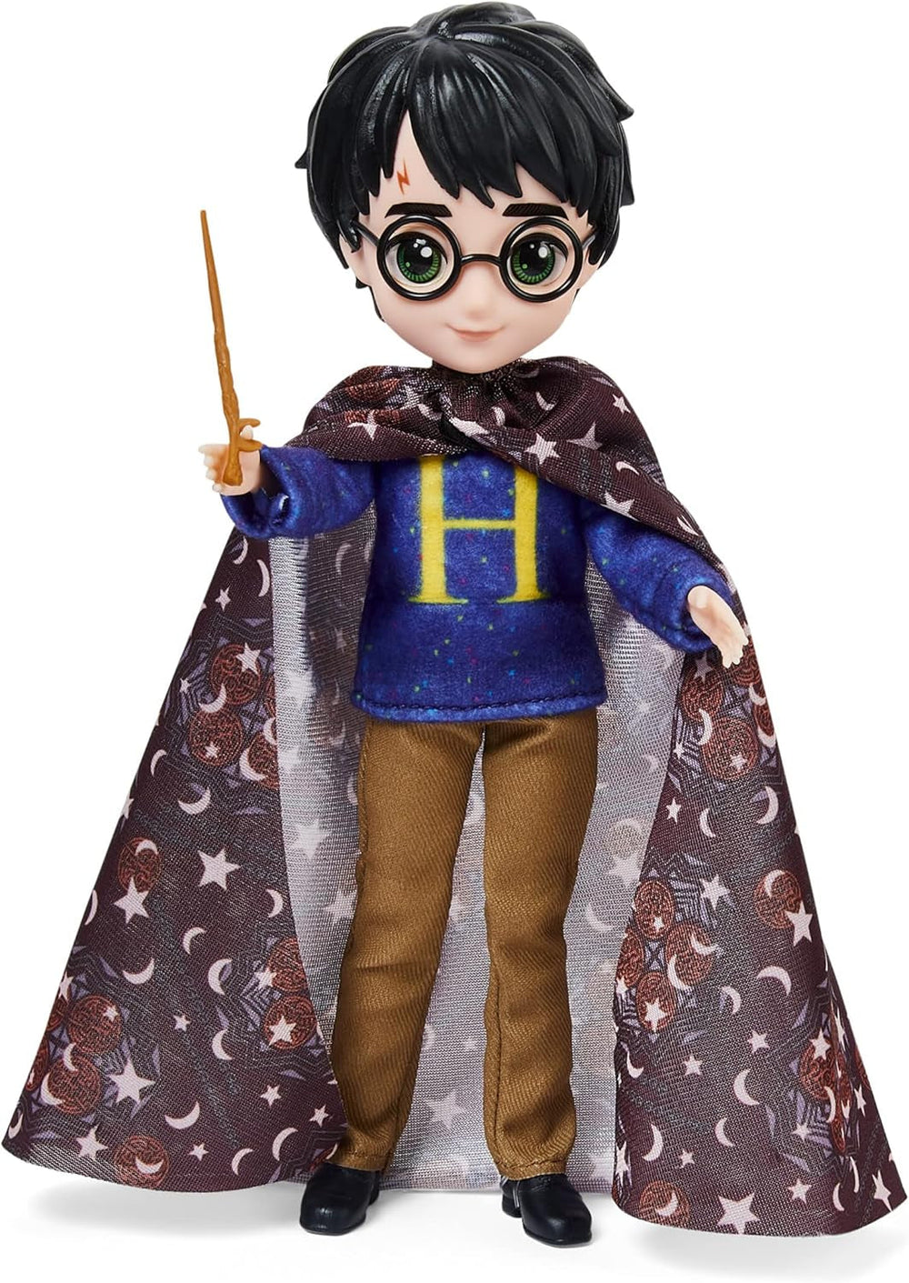 Wizarding World Harry Potter - Geschenkset mit 20,3 cm großer Harry Potter Puppe inklusive Besen, Tarnumhang und weiterem Zubehörteilen