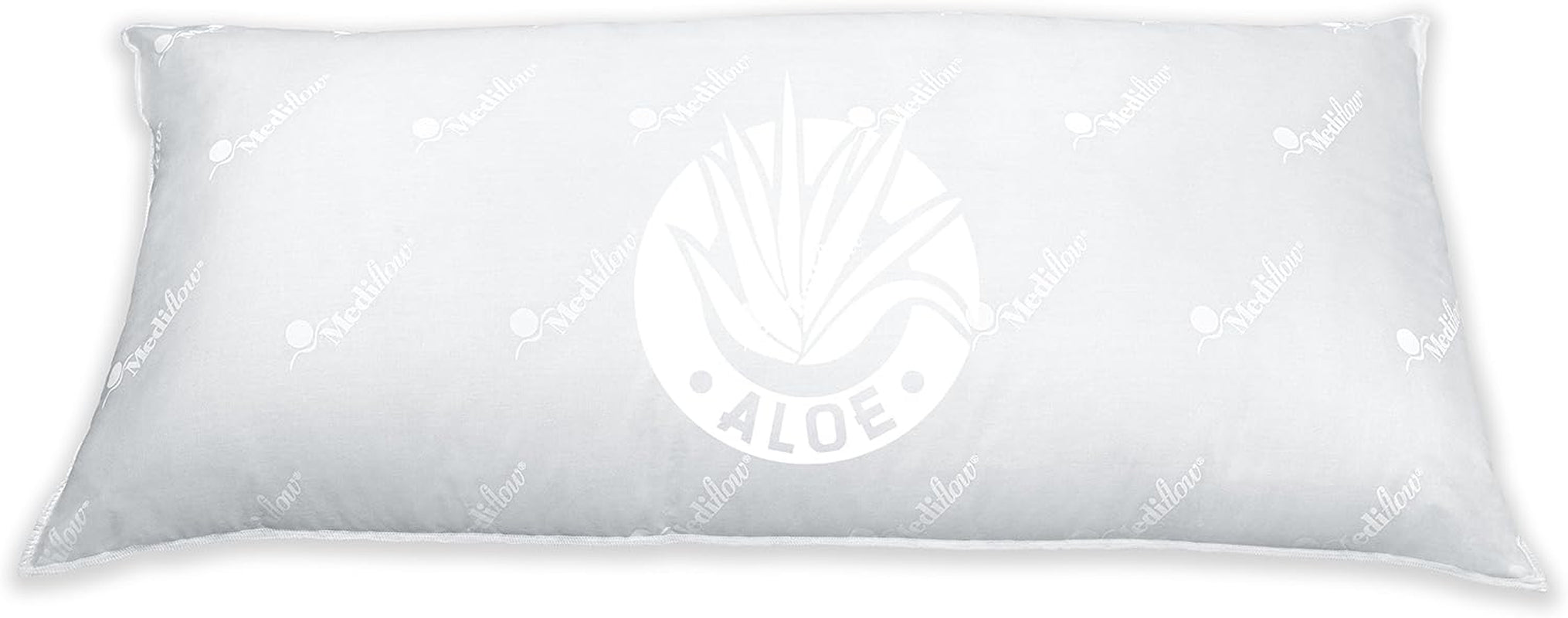Mediflow 5223 Pernă de apă cu acțiune Aloe Vera, pernă ortopedică pentru susținerea coloanei vertebrale cervicale, 40X80 cm, alb, 1 bucată (1 pachet) Perne standard Naty Shop