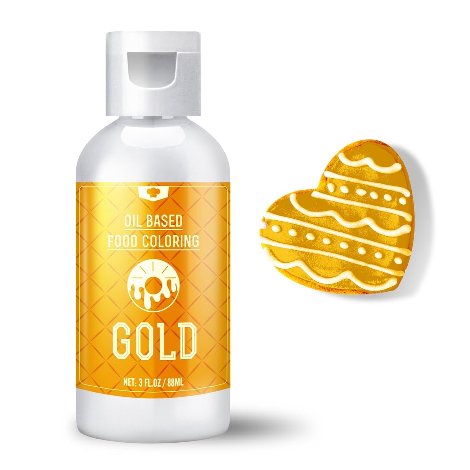 Colorant alimentar liposolubil pentru ciocolată - 88 ml colorant alimentar pe bază de ulei pentru fondant, copt, prăjituri, fursecuri - Colorant alimentar lichid fără aromă pentru unt de cacao, prăjituri, cremă de unt (alb)
