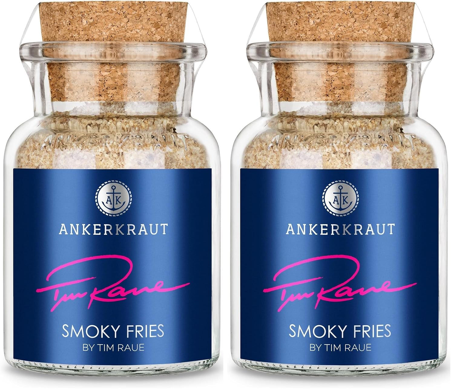 Ankerkraut Smoky Fries by Tim Raue, Mischung würzender Zutaten für Pommes Frites, Gourmet Pommes mit Rauch-Aroma, 145 g im Korkenglas