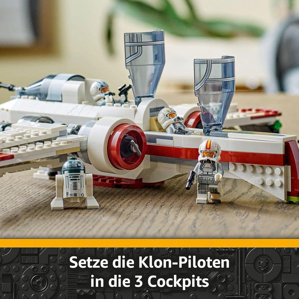 LEGO Star Wars 75402 ARC-170 Starfighter Spielzeug mit 4 Minifiguren inkl. Klon-Piloten und R4-P44 Droide, Sammlerstück, Geschenk für Fans von Die Rache der Sith und Jungen und Mädchen ab 9 Jahren