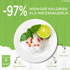 Elf-Family 6 Cutii (12 buc.) Tăiței Konjac Organici Ultra Low Carb Shirataki Vegani Fără Gluten - 1,62 kg, Tăiței Instant fără carbohidrați/Keto/Scăzuți în calorii/Fără grăsimi/Fără zahăr - Spaghete și Fettuccine