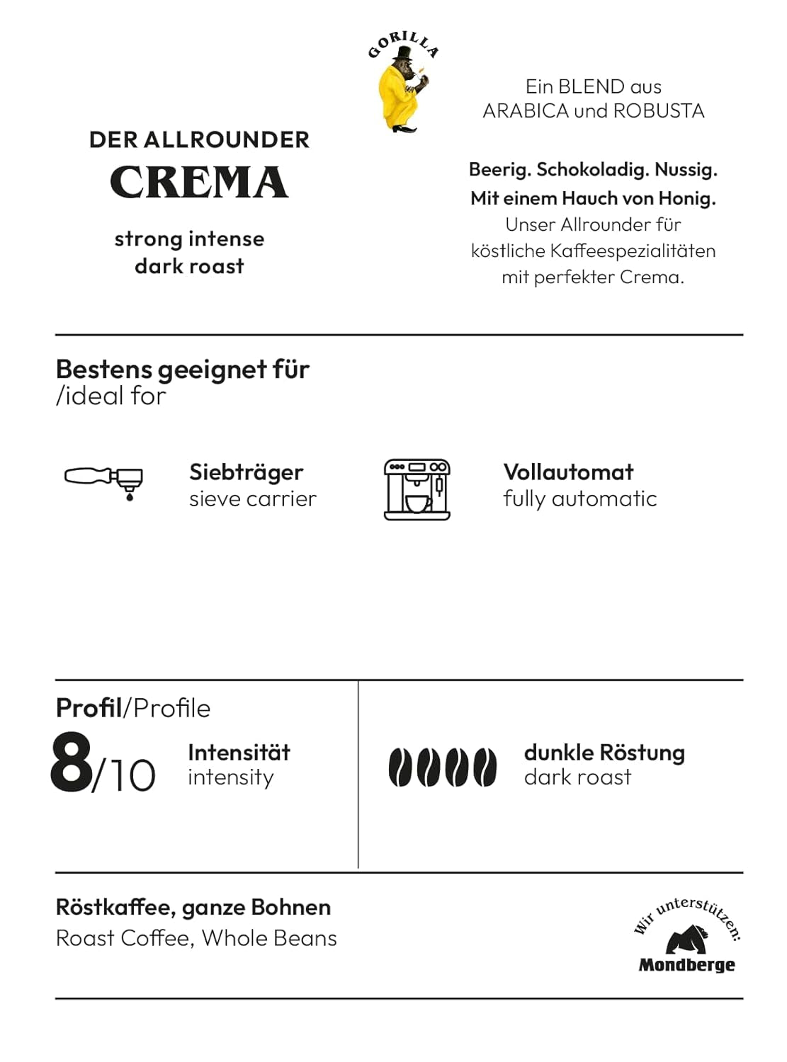 Joerges FF01GOSB Espresso Super Bar Crema, 1 kg (pachet de 2)