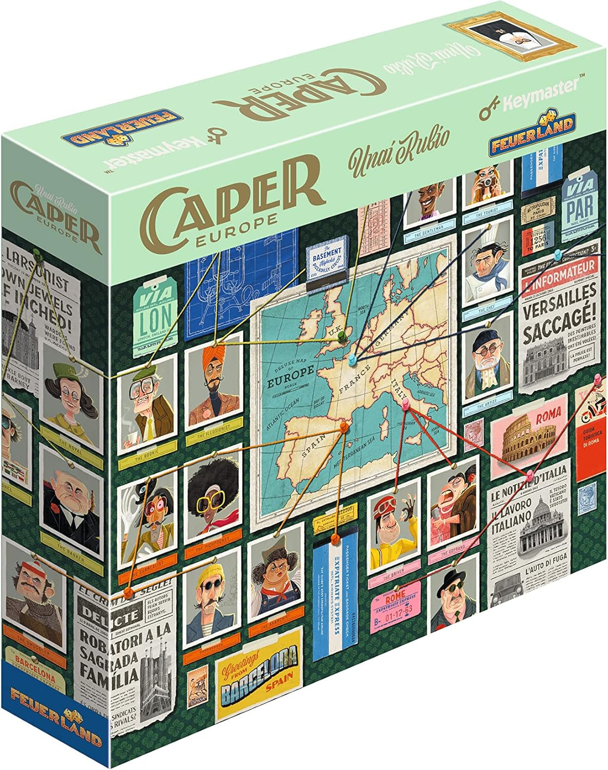 Jocuri Feuerland Spiele Caper Europe, 216 mm x 216 mm x 70 mm, Neutru/Clasic (Negru, Alb, Gri)