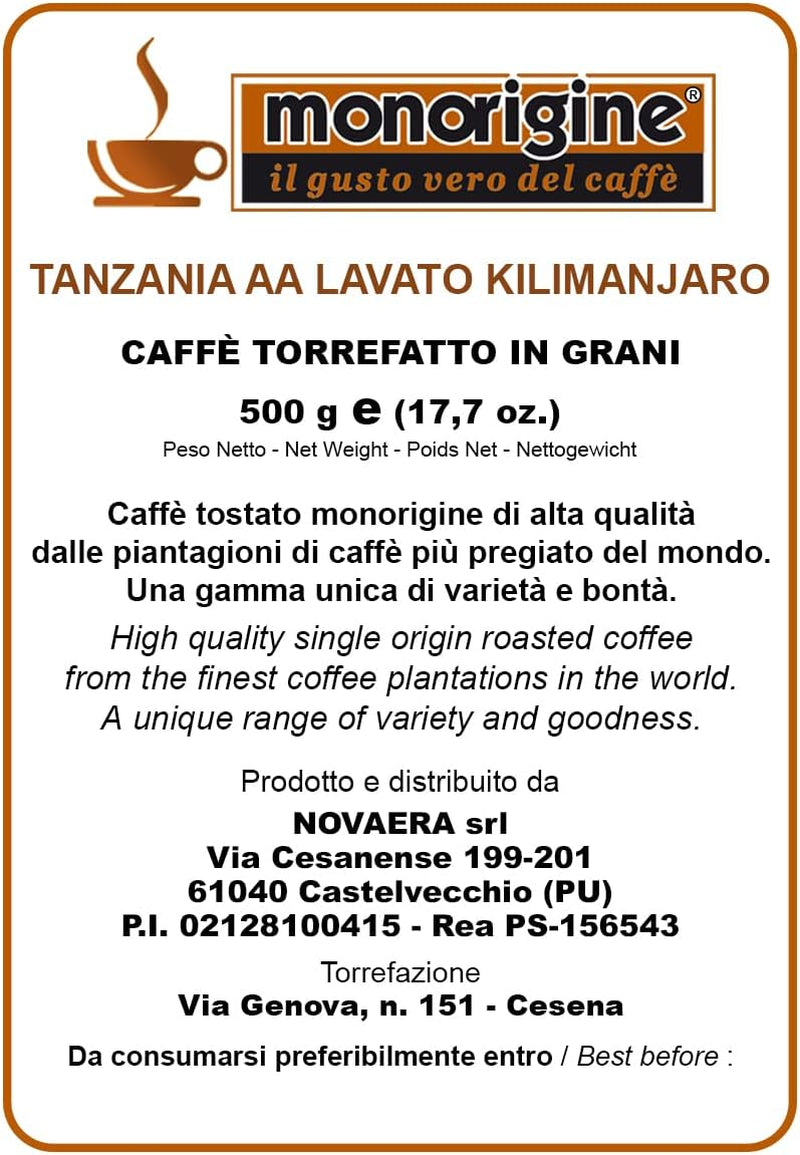 Boabe de cafea Arabica Tanzania AA Lavato Kilimanjaro - 500 gr