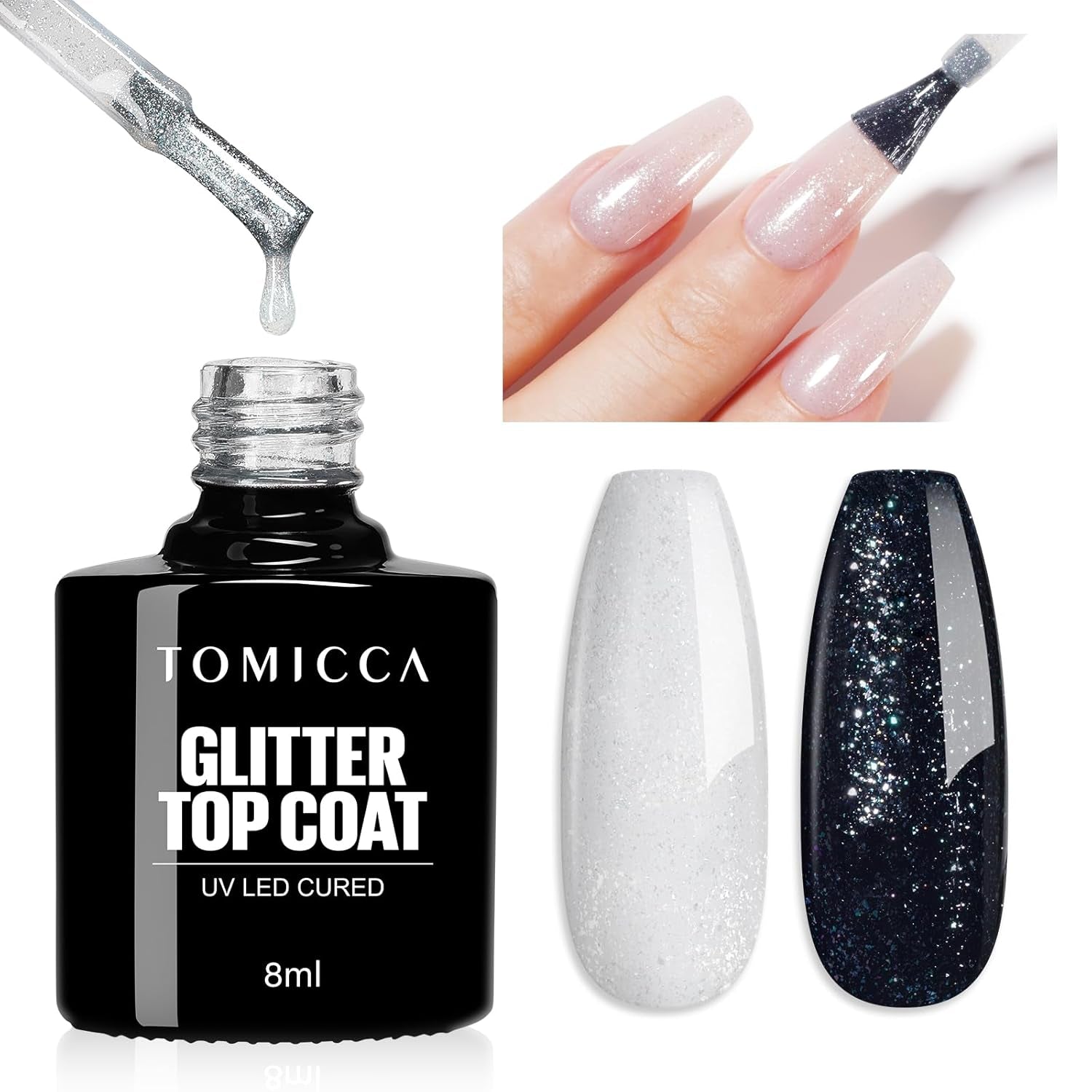 TOMICCA Clear Blooming Gel Nagellack, UV LED Spreading Nagellack Für Nageldesign, Marmor, Aquarell Blüten Nail Art Polish 8Ml