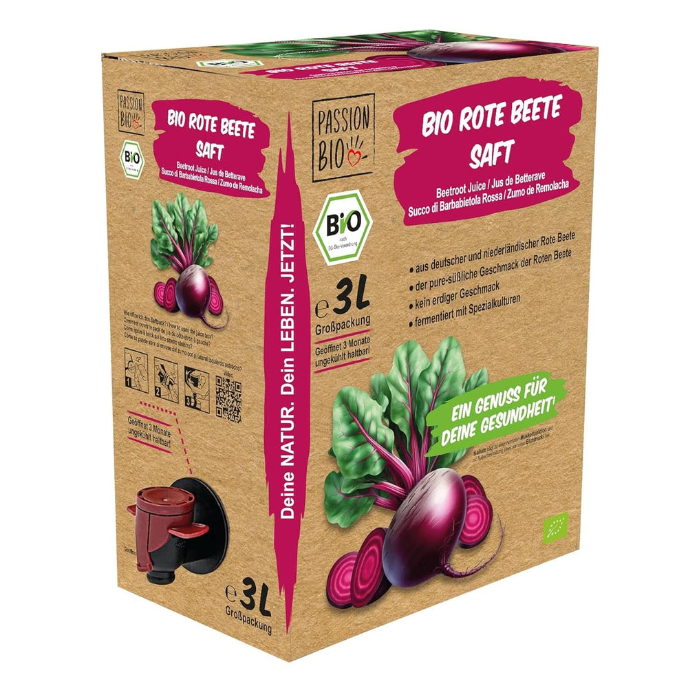 Suc organic de morcovi - Fabricat din morcovi germani și olandezi, 3 litri Bauturi fara alcool Naty Shop 3 litri Sfeclă roșie