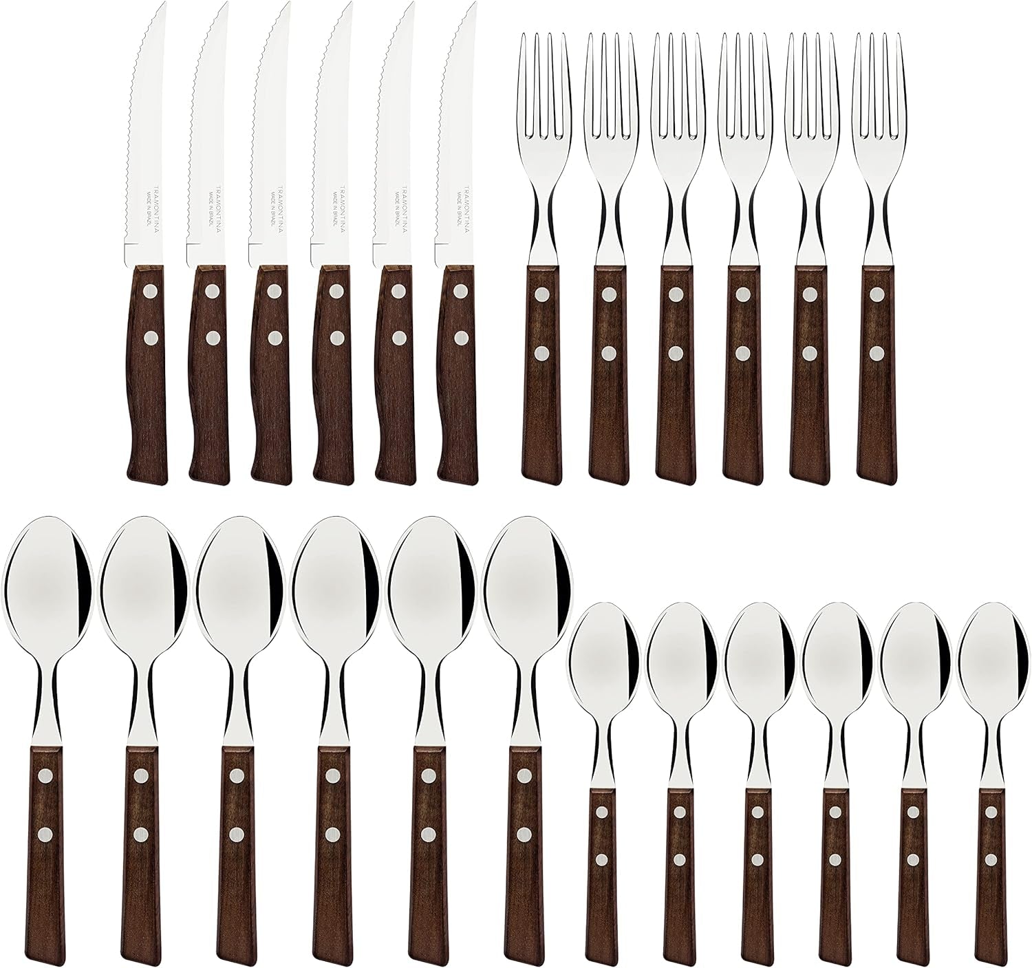 Set de tacâmuri Tramontina TRADICIONAL Pentru 6 persoane, 24 de piese Bucatarie Naty Shop