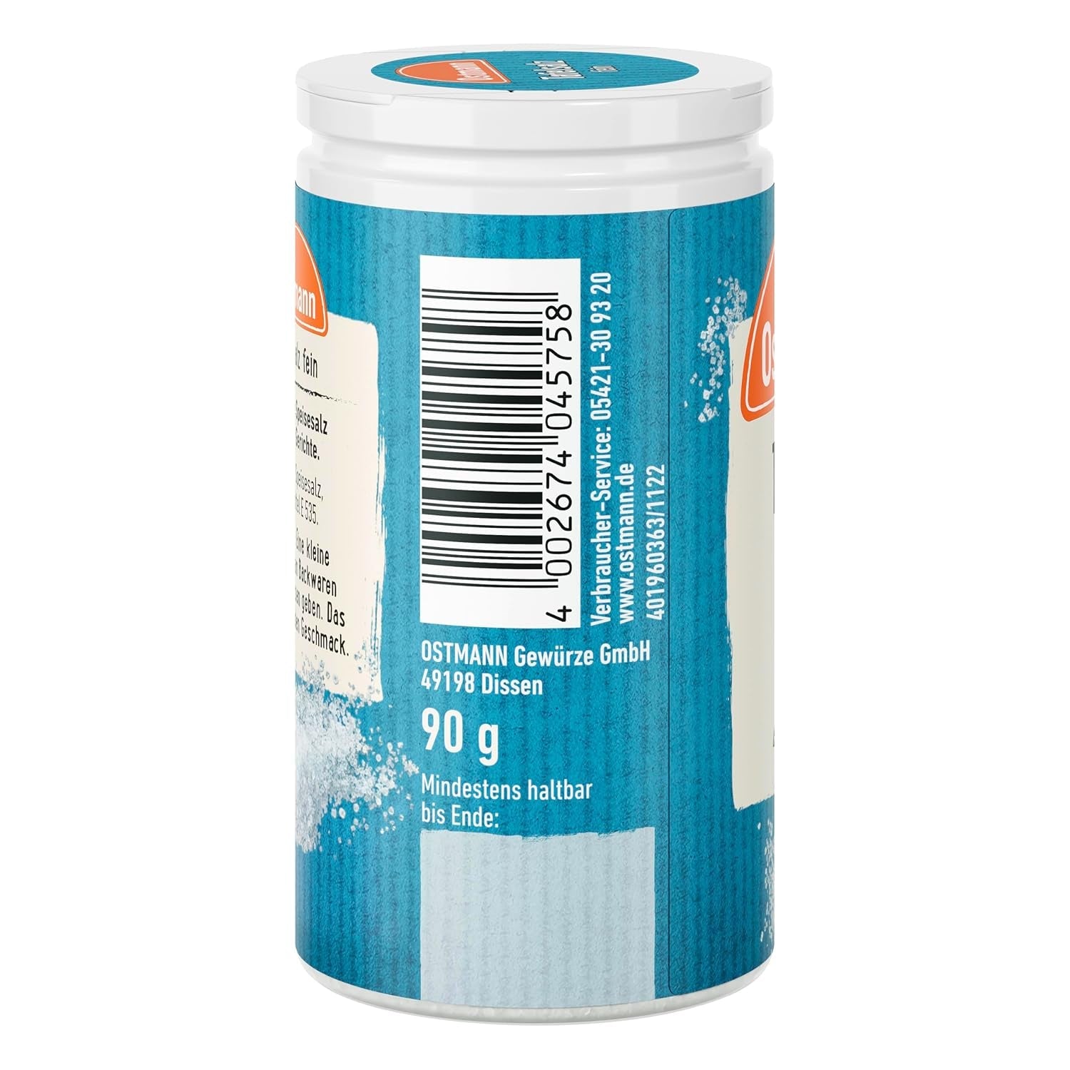 Ostmann Gewürze - Tafelsalz | Feines Speisesalz zum Nachsalzen | Mit praktischem Streuaufsatz | Natürliche Zutaten | 90 g in der Streudose