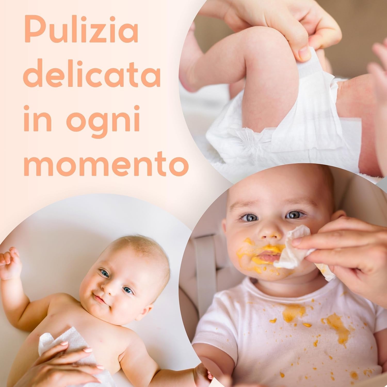 Șervețele umede pentru bebeluși cu aloe, pentru piele sensibilă, fără alcool, prietenoase cu pielea, pH 5,5, parfumate ușor, 1728 bucăți (24 pachete)