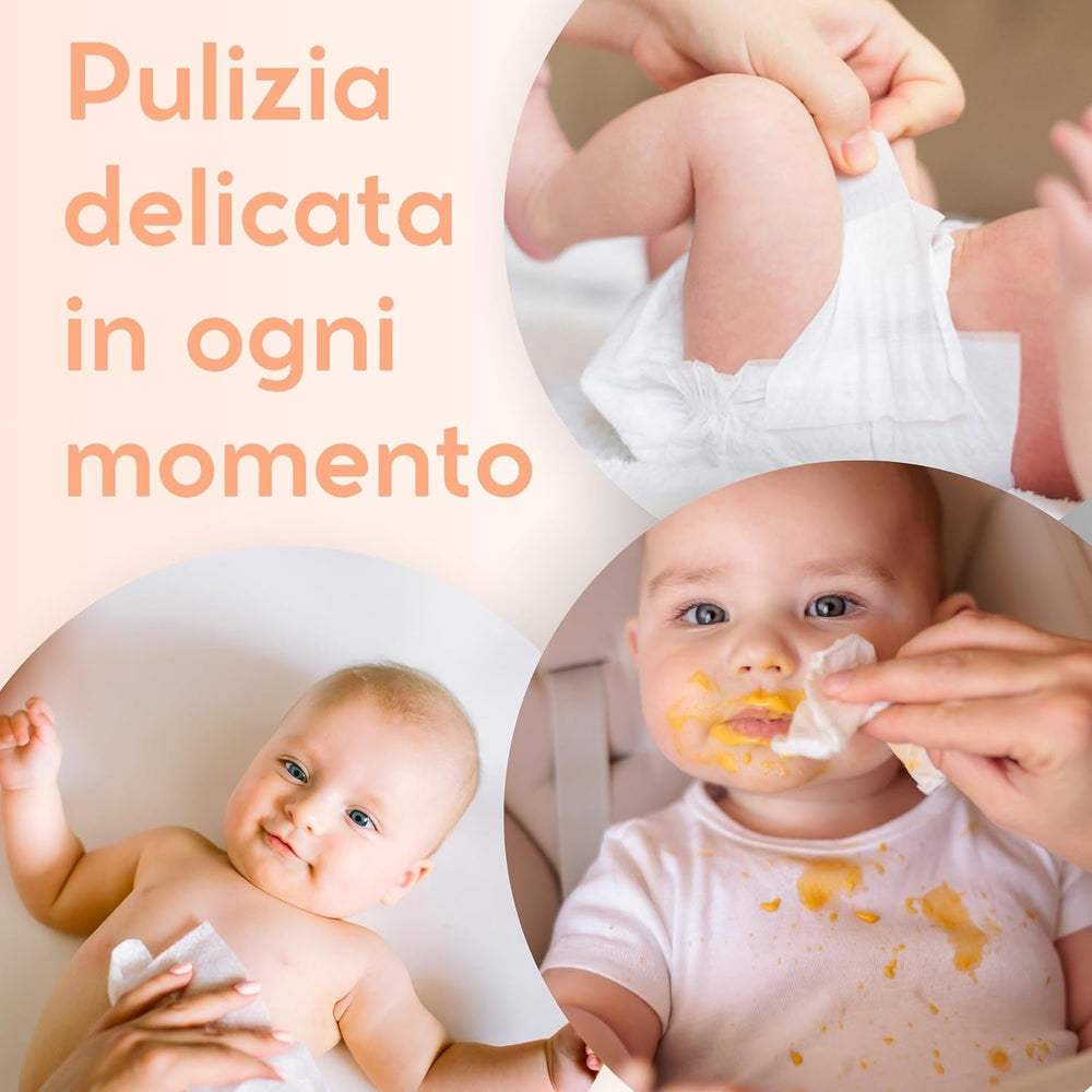Șervețele umede pentru bebeluși cu aloe, pentru piele sensibilă, fără alcool, prietenoase cu pielea, pH 5,5, parfumate ușor, 1728 bucăți (24 pachete)