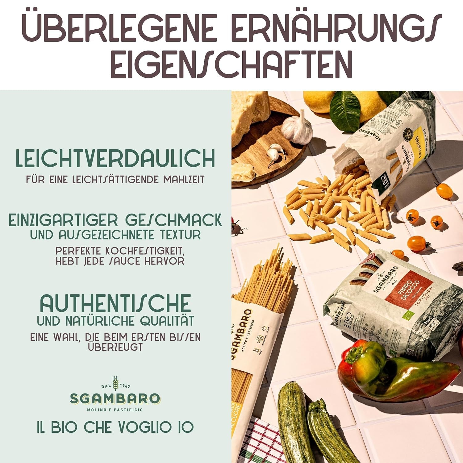 Paste Penne Rigate Organice N.91 - 500g din Grâu Khorasan - Grâu antic, bogat în proteine, cultivat 100% în Italia - Versatile în bucătărie și bogate în nutrienți