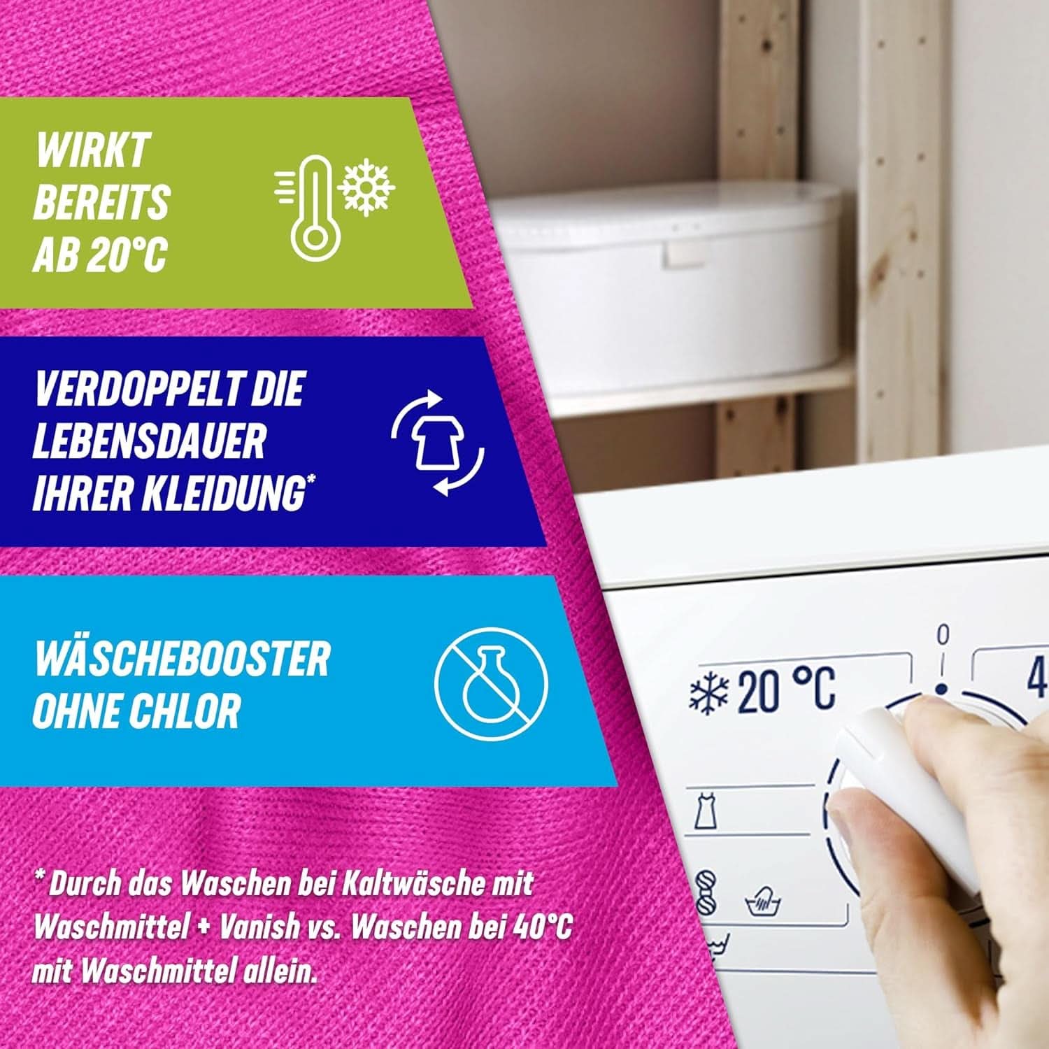 Vanish Oxi Action Powder Pink - 1,125 Kg - pudră de îndepărtare a petelor și de îmbunătățire a rufelor fără clor - pentru rufe colorate Detergenti Rufe Naty Shop
