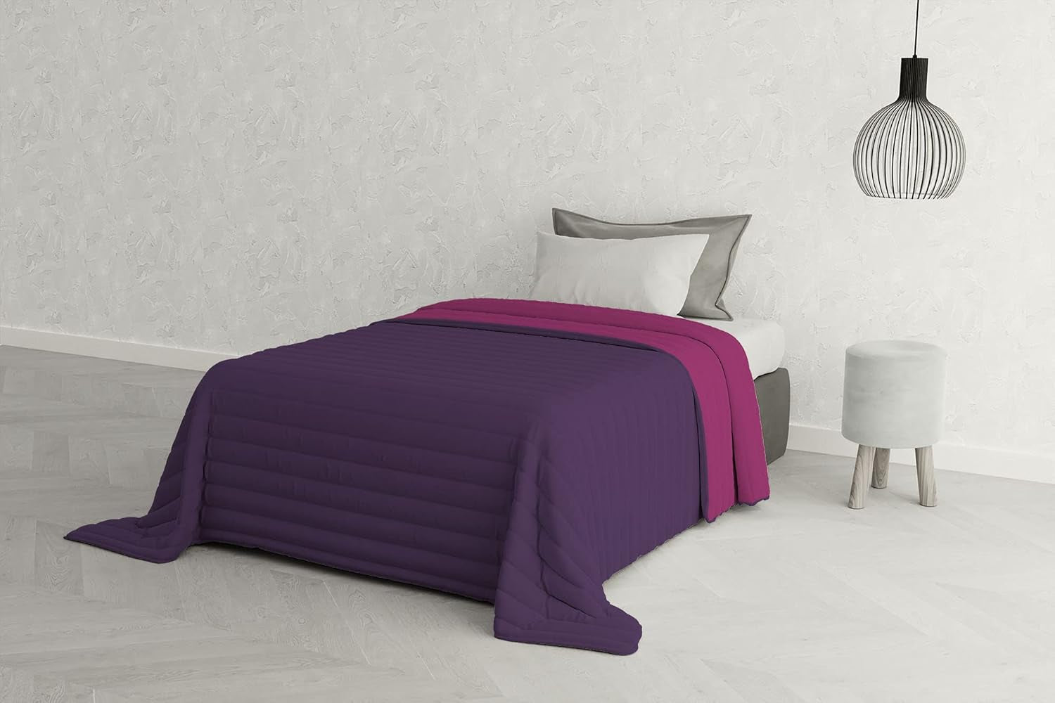 Lenjerie de pat italiană Estivo pat simplu, lenjerie, Aqua, 170 X 270 Cm Plapumi si pilote Naty Shop Viola/Fucsia 170 X 270 Cm