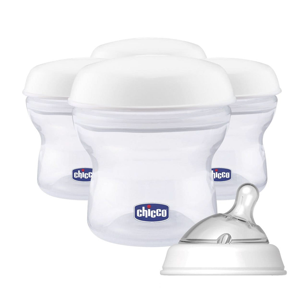 Chicco recipient pentru depozitarea laptelui Step up New Inclusiv tetină din silicon Accesorii Hrana si Alaptare Bebe Naty Shop