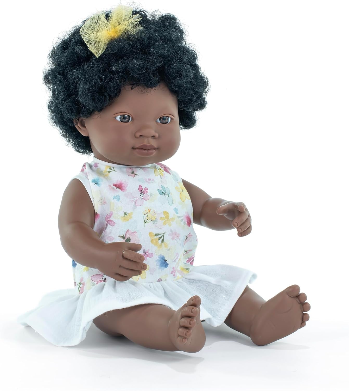 Miniland Puppe, 38cm, afrikanisches Mädchen. In Spanien hergestellt. Anatomisch korrekt. My Friend & Me Collection