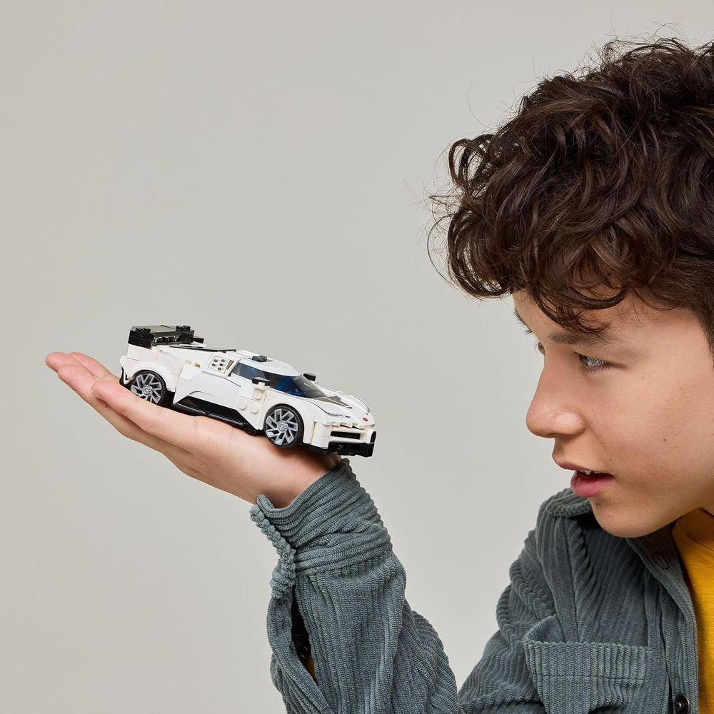 LEGO Speed Champions Bugatti Centodieci Hypersportwagen - Rennauto zum Bauen und Ausstellen - Fahrer Minifigur zum Sammeln - Geschenk für Jungen und Mädchen ab 9 Jahren und Erwachsene 77240