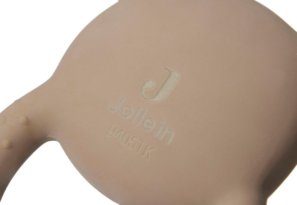 Jollein 101-001-67008 Inel de dentiție din cauciuc natural, ursuleț de pluș, biscuit