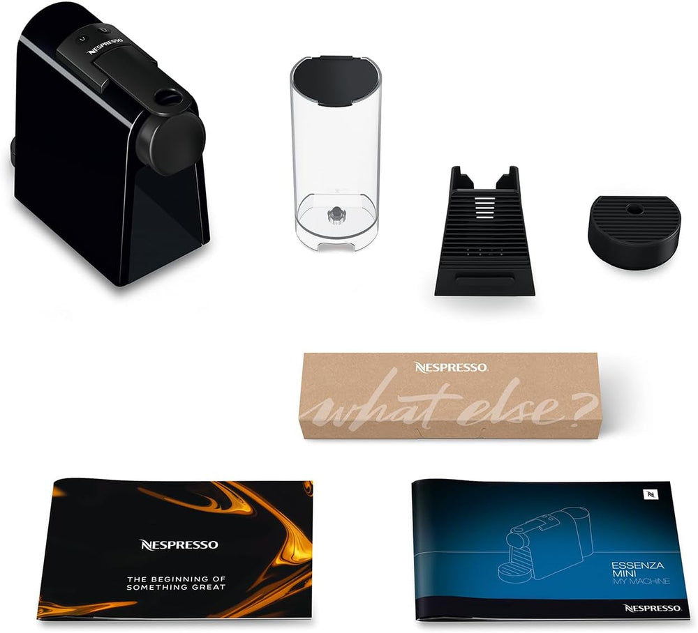 Espressor cu capsule Nespresso De'Longhi Essenza Mini, negru | Presiune pompă 19 bar | Rezervor de apă 0,6 l | Pentru espresso și lungo | Espressor mic – Momente mari de cafea | EN85.B