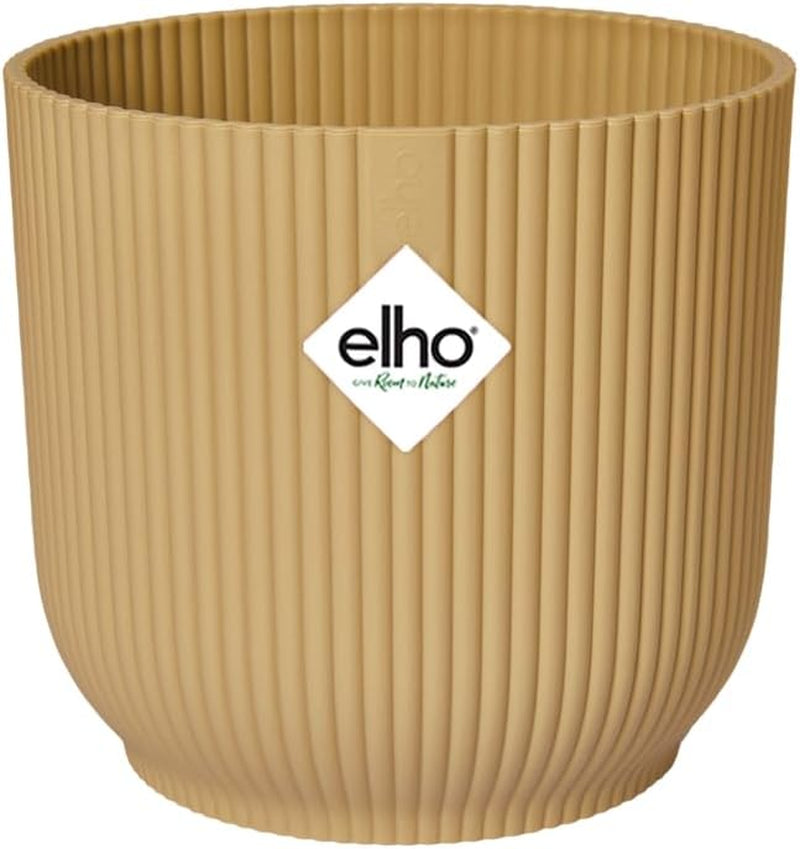 Elho Vibes Fold Rund 14 Pflanzentopf - Blumentopf Für Innen - 100% Recyceltes Plastik - Ø 14.1 X H 12.9 Cm - Grün/Sorbet Green