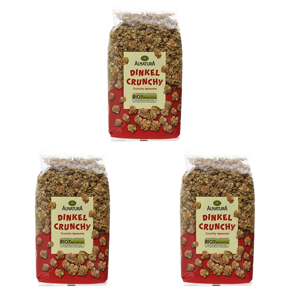 Alcâm crocant organic, pachet de 3 (3 x 750 g)