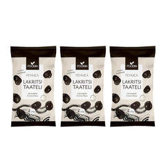 Foodin date Tratamente vegane, fără gluten, moi, dulci și sănătoase Fructe uscate cu pudră de lemn dulce pentru gustări, coacere și multe altele - Fabricat în Vaajakoski (3x170g) Produse deshidratate Naty Shop Titlu implicit