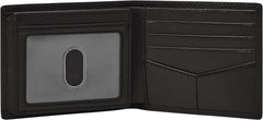 Fossil Derrick Bifold din piele pentru bărbați, cu blocare RFID, cu fereastră Flip ID Portofel Barbati Naty Shop