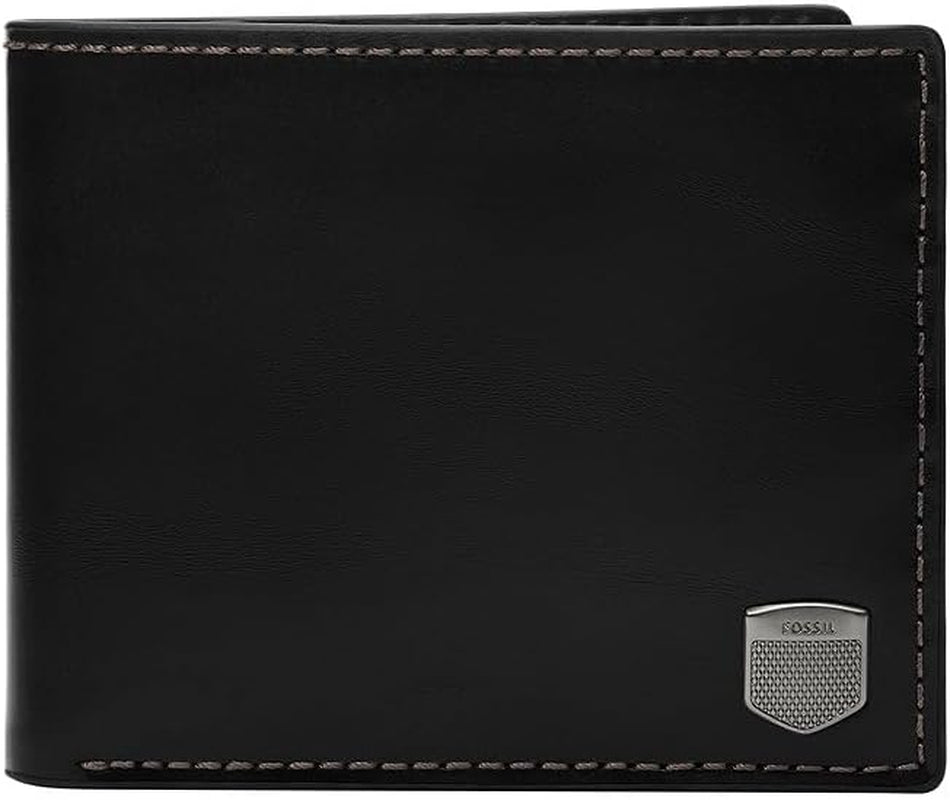 Fossil pentru bărbați Hayes Card Case Bifold Portofel Barbati Naty Shop Cerneală neagră