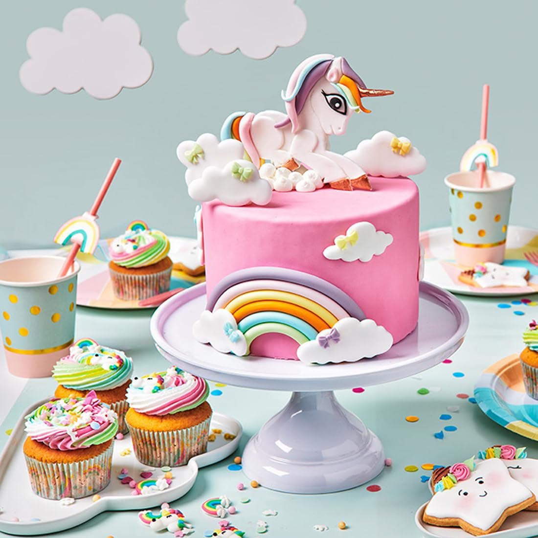 FunCakes Roll Fondant Bright White: Ușor de folosit, neted, flexibil, moale și pliabil, perfect pentru decorarea prăjiturilor, halal, kosher și fără gluten. 5 kg (2 Ã- 2,5 kg) Pasta de zahar Naty Shop