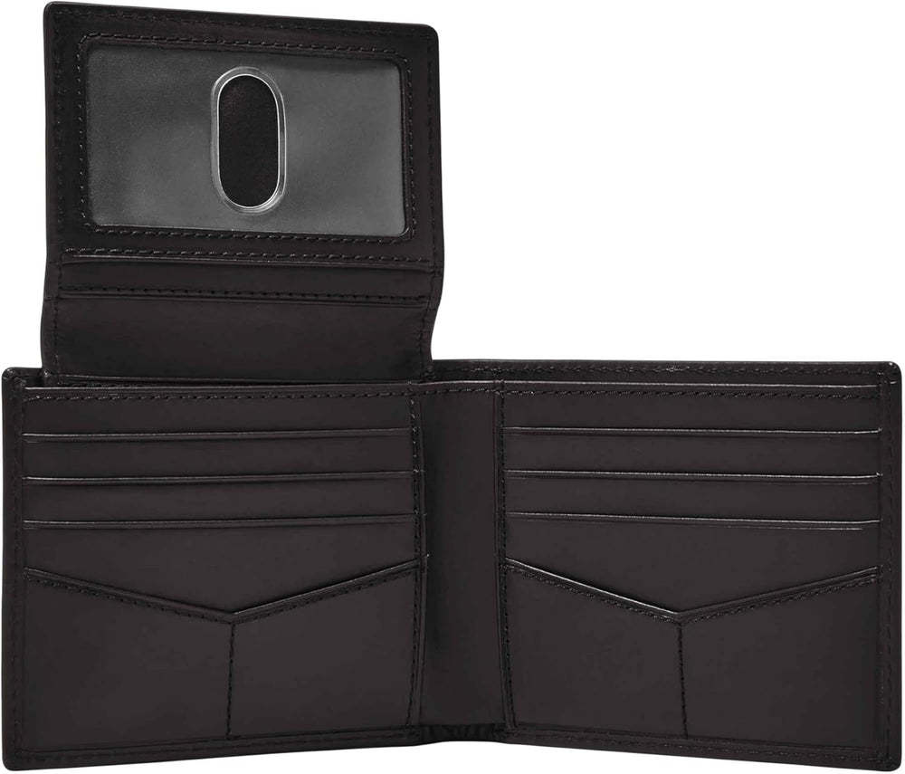 Geantă bifold pentru pașapoarte Fossil Derrick din piele cu blocare RFID pentru bărbați, cu suport detașabil pentru carduri Portofel Barbati Naty Shop
