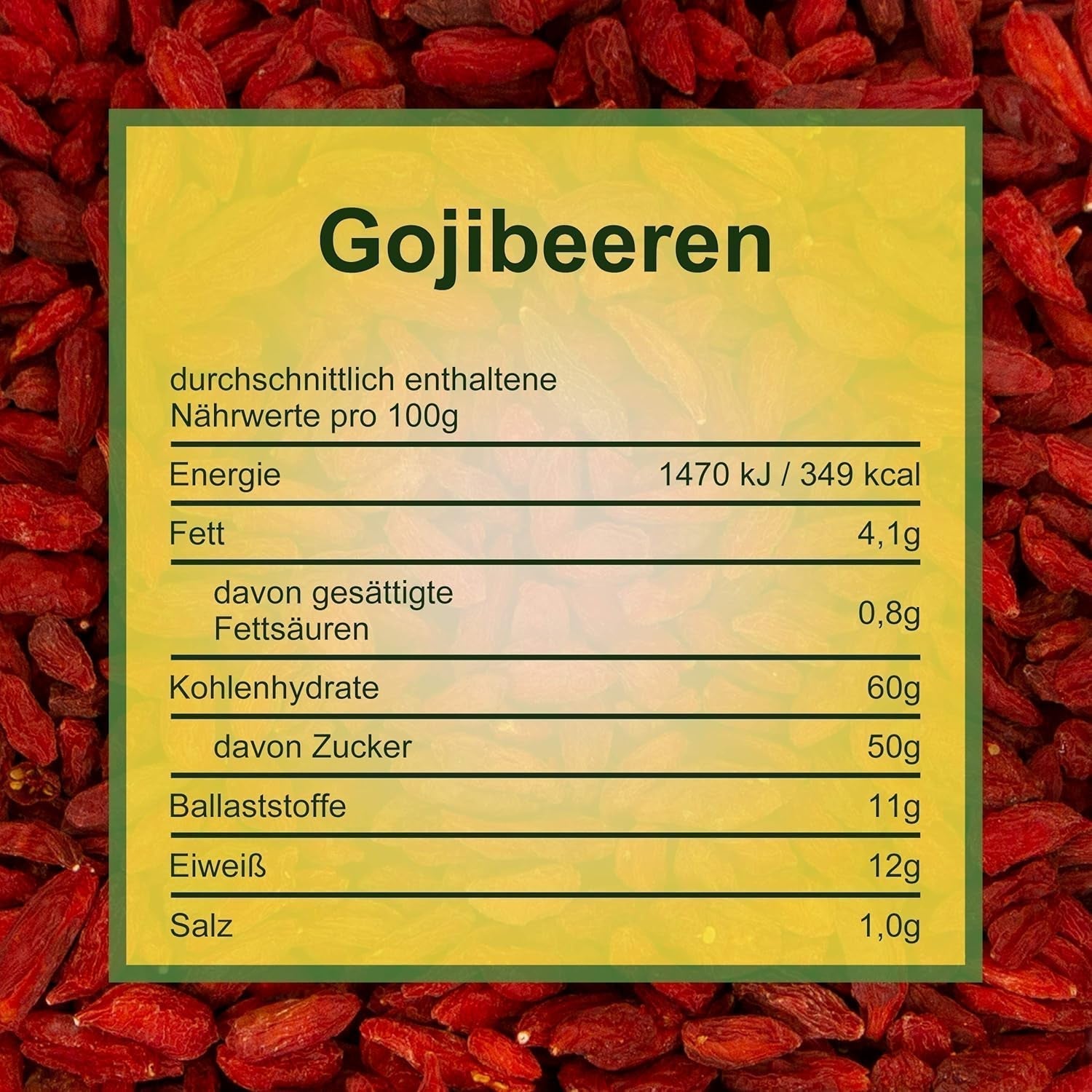 Howa Premium Goji Berries 1 KG uscat - netratat, natural - superaliment din Asia - ideal pentru gătit, copt sau ca o gustare sănătoasă - Goji berries 1000 g Produse deshidratate Naty Shop