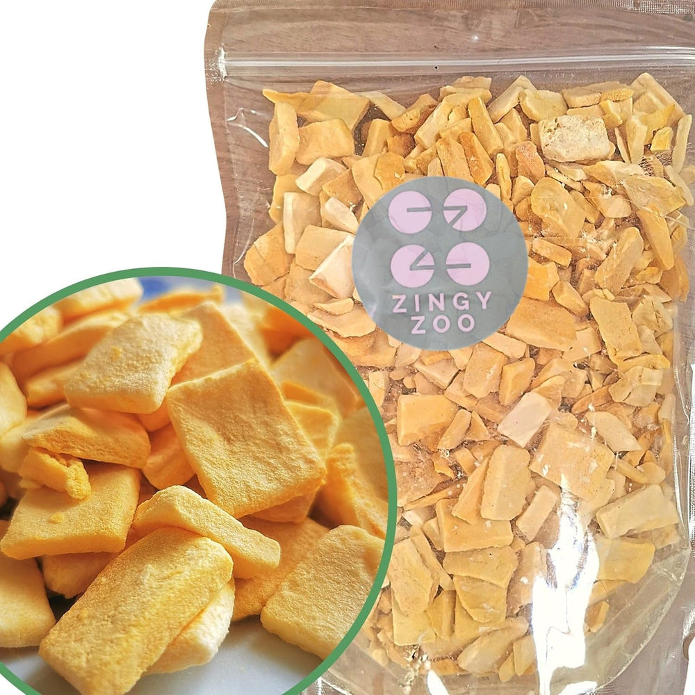 Mango liofilizat | Fără zahăr adăugat Mango liofilizat | Mango liofilizat Mango fructe Mango uscat | Mango uscat Fructe uscate fără aditivi | Mango uscat ZingyZoo (100g) Produse deshidratate Naty Shop Bucăți 500G
