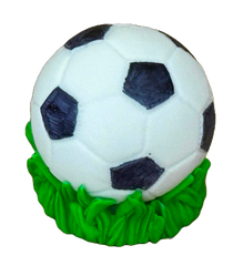 Decoratiune comestibila din zahar, Minge de fotbal Decoratiuni din Pasta de Zahar Nati Shop