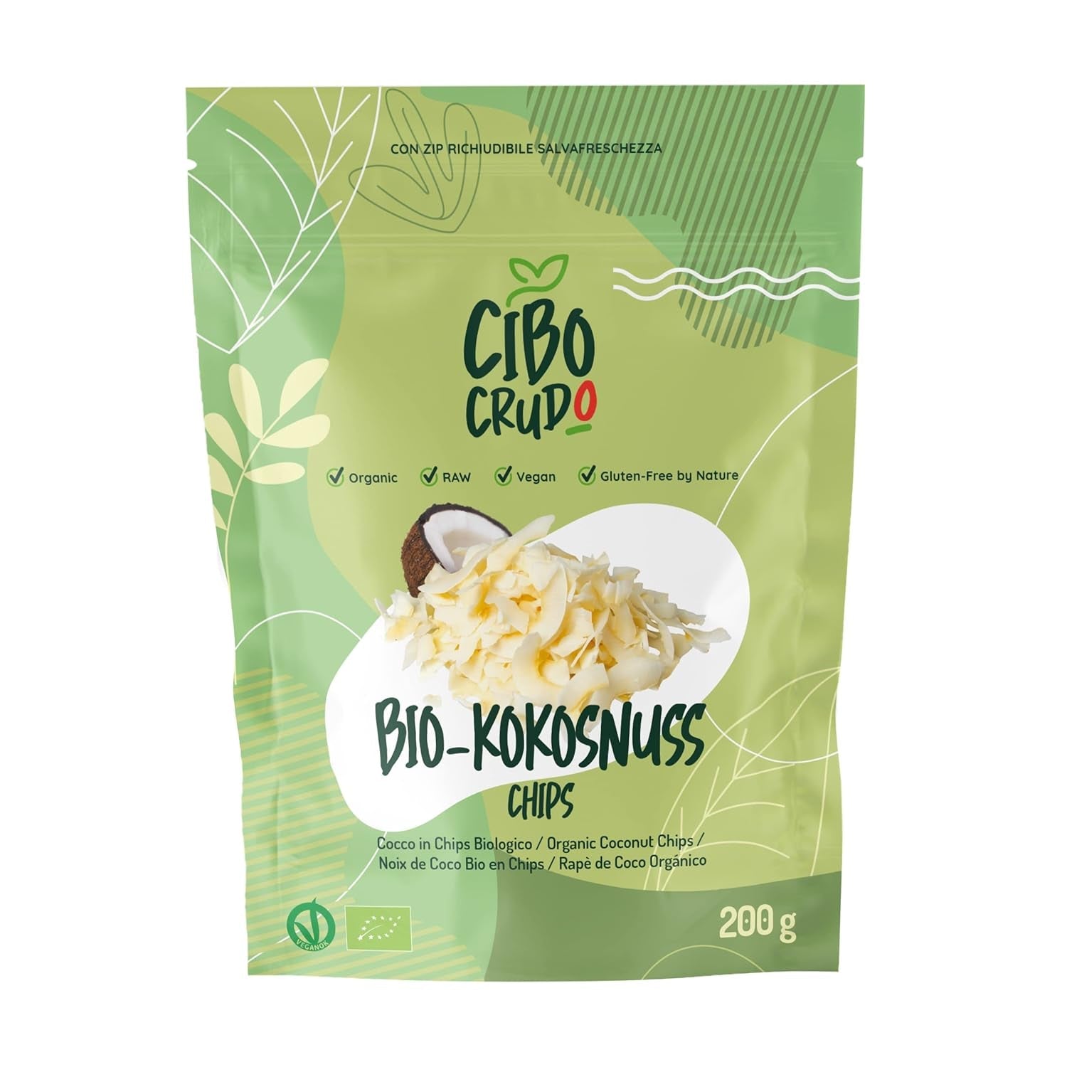 Nucă de cocos ecologică mărunțită - 200g. Cipuri de nucă de cocos deshidratată Neîndulcite și uscate. Fulgi de nucă de cocos. Cipuri de nucă de cocos uscate la soare. Excelente ca gustare și pentru rețete dulci Produse deshidratate Naty Shop 200 G (1 pachet) Chipsuri de nucă de cocos