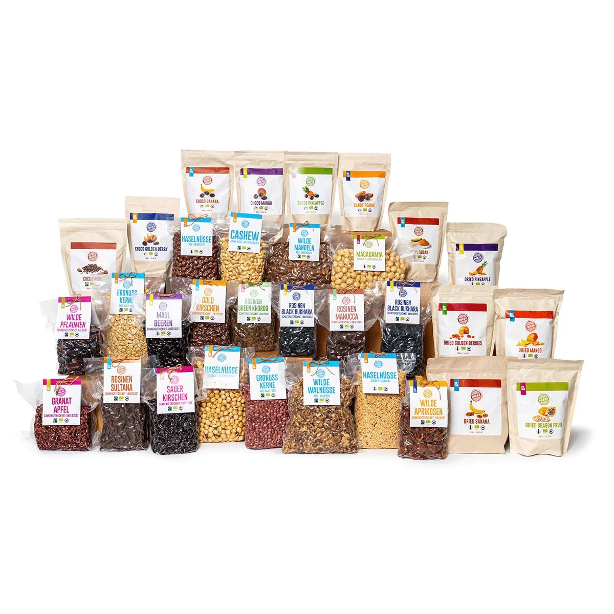 PAKKA - Stafide organice Fairtrade Bukhara 600g, fără semințe, struguri negri jumbo Bukhara uscați la umbră, fără ulei, deci lipicioși, nesulfurați, direct de la micii fermieri din Samarkand în Uzbekistan 600g Produse deshidratate Naty Shop