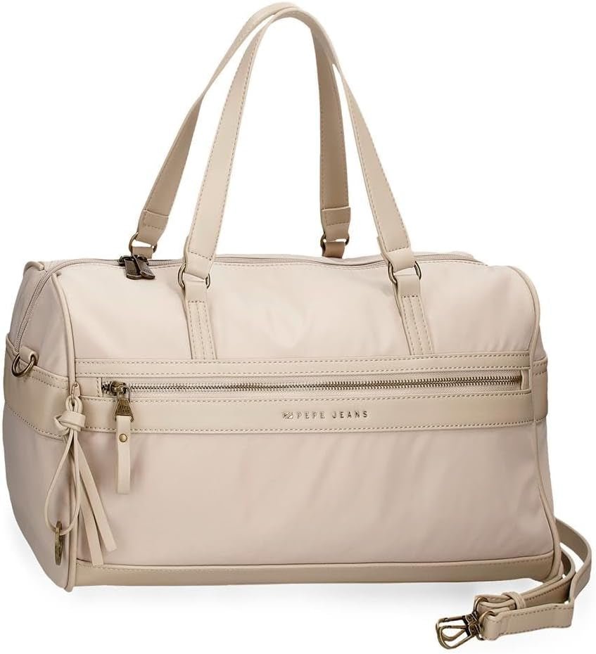 Pepe jeans Morgan, rucsacuri casual, genți de călătorie, piele artificială bej și negru pentru femei, de Joumma Bags Bagaje și echipament de călătorie Naty Shop Bej Rucsac de călătorie