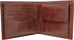 Portofel Bifold Fossil Ryan din piele pentru bărbați 11,43 cm L x 2,54 cm l x 9,525 cm H Portofel Barbati Naty Shop