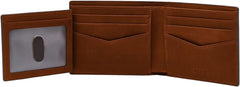 Portofel Fossil pentru bărbați Everett, piele bifold maro mediu 11,5 cm L x 2,5 cm l x 8,9 cm H ML4397210 Portofel Barbati Naty Shop