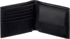 Portofel pentru bărbați Armani Exchange Essential, simplu, cu logo imprimat, negru Portofel Barbati Naty Shop