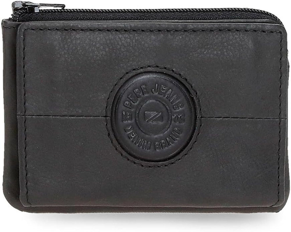 Portofele și poșete din piele de vacă Pepe Jeans Cracker, negru, maro, verde, diferite mărimi Portofel Barbati Naty Shop Negru Titularul cardului