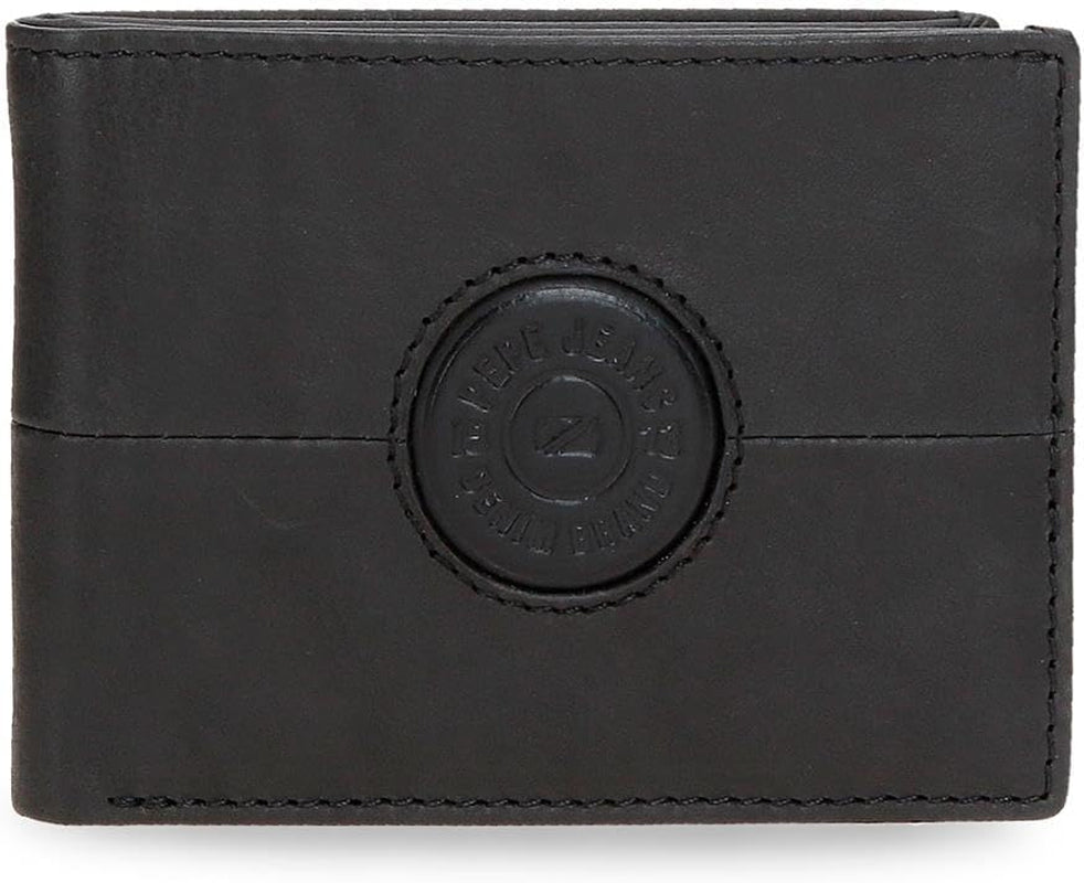Portofele și poșete din piele de vacă Pepe Jeans Cracker, negru, maro, verde, diferite mărimi Portofel Barbati Naty Shop Negru Poșeta 11