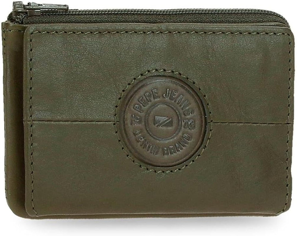 Portofele și poșete din piele de vacă Pepe Jeans Cracker, negru, maro, verde, diferite mărimi Portofel Barbati Naty Shop Verde Titularul cardului
