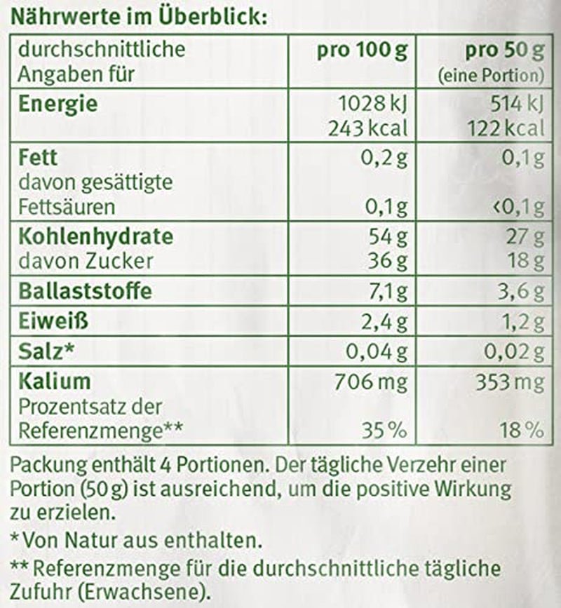Prune cu sâmburi 200g - Aromate, fructate și dulci în mod natural - Vegane, nesulfurate, fără sâmburi și fără zahăr adăugat - Nutri-Score A (1 x 200g) Produse deshidratate Naty Shop
